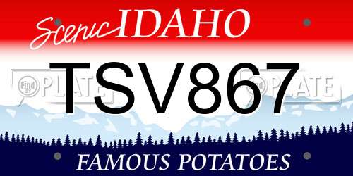 TSV867 Idaho License Plate