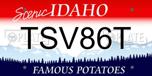 TSV86T Idaho License Plate