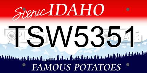 TSW5351 Idaho License Plate