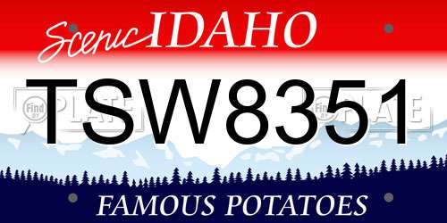 TSW8351 Idaho License Plate