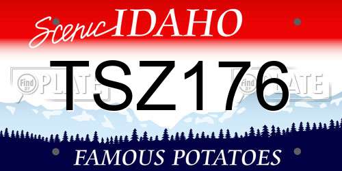 TSZ176 Idaho License Plate