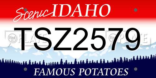 TSZ2579 Idaho License Plate