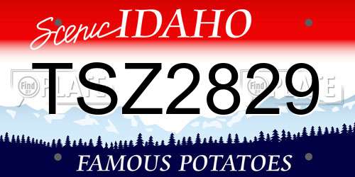 TSZ2829 Idaho License Plate