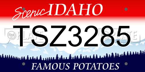TSZ3285 Idaho License Plate
