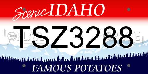 TSZ3288 Idaho License Plate