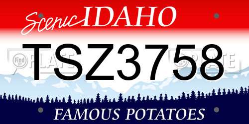 TSZ3758 Idaho License Plate