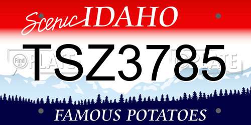 TSZ3785 Idaho License Plate