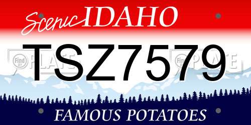 TSZ7579 Idaho License Plate