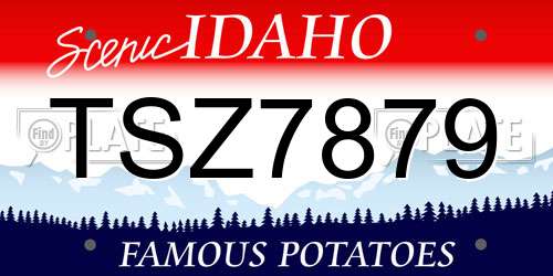 TSZ7879 Idaho License Plate