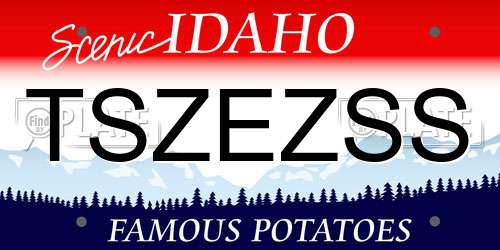 TSZEZSS Idaho License Plate
