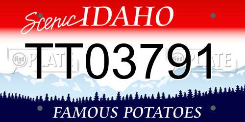 TT03791 Idaho License Plate