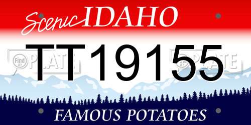 TT19155 Idaho License Plate