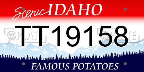 TT19158 Idaho License Plate