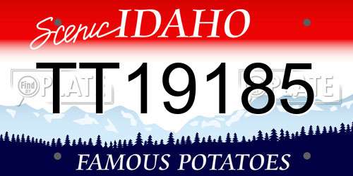 TT19185 Idaho License Plate