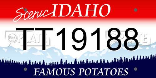 TT19188 Idaho License Plate