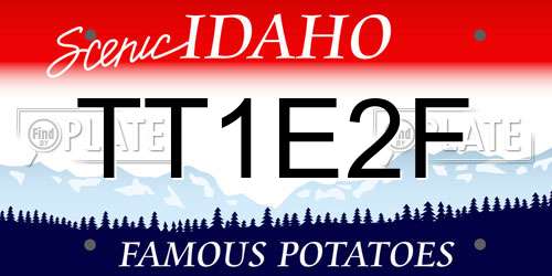 TT1E2F Idaho License Plate