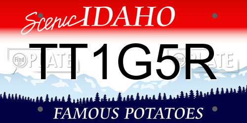 TT1G5R Idaho License Plate