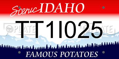 TT1I025 Idaho License Plate