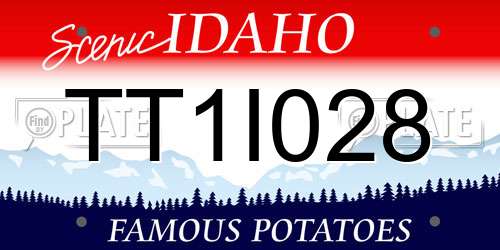TT1I028 Idaho License Plate