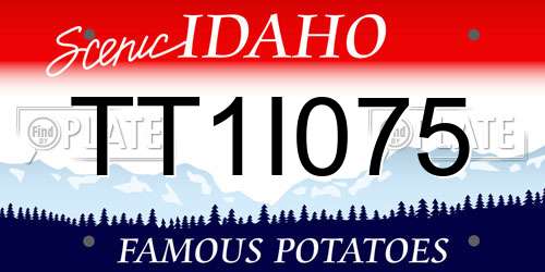 TT1I075 Idaho License Plate