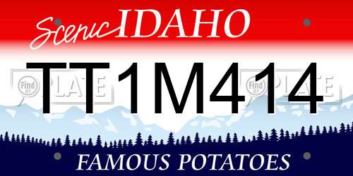 TT1M414 Idaho License Plate
