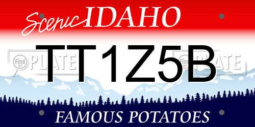 TT1Z5B Idaho License Plate