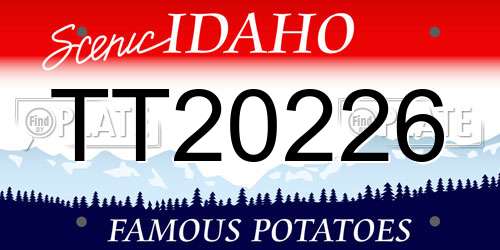 TT20226 Idaho License Plate