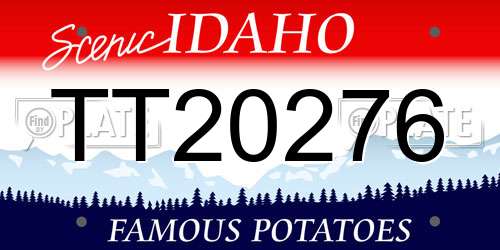 TT20276 Idaho License Plate
