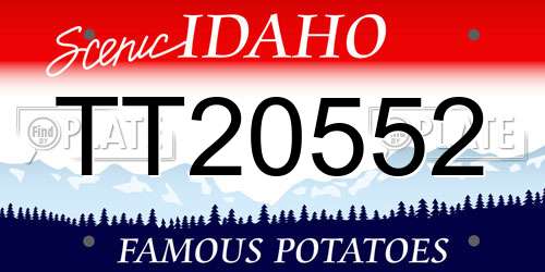 TT20552 Idaho License Plate