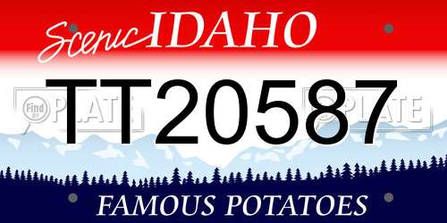 TT20587 Idaho License Plate