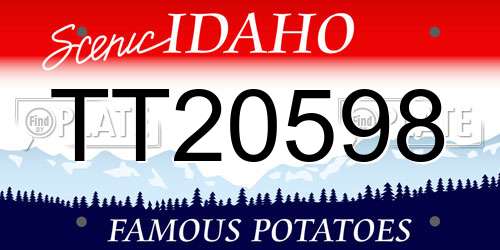 TT20598 Idaho License Plate