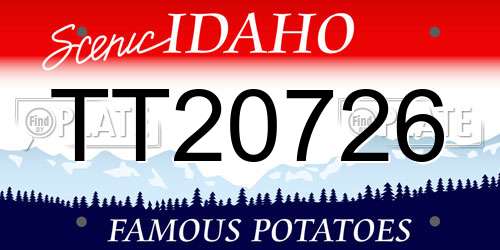 TT20726 Idaho License Plate