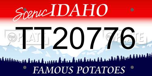 TT20776 Idaho License Plate