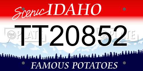 TT20852 Idaho License Plate