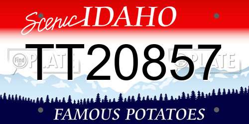 TT20857 Idaho License Plate
