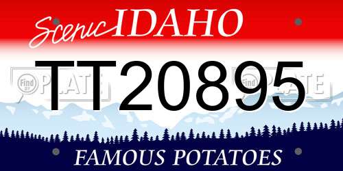 TT20895 Idaho License Plate