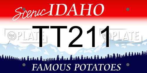 TT211 Idaho License Plate