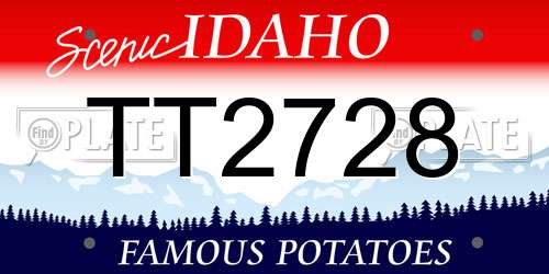 TT2728 Idaho License Plate