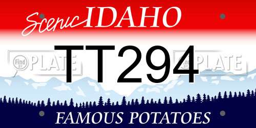 TT294 Idaho License Plate