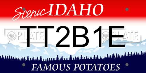 TT2B1E Idaho License Plate