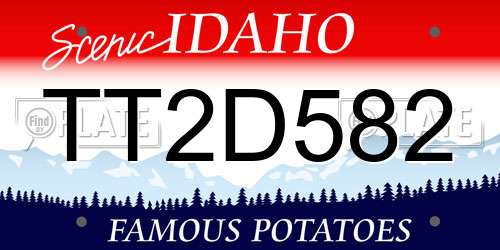 TT2D582 Idaho License Plate