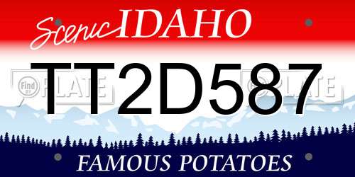 TT2D587 Idaho License Plate