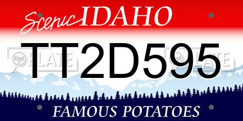 TT2D595 Idaho License Plate