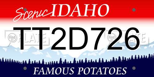 TT2D726 Idaho License Plate