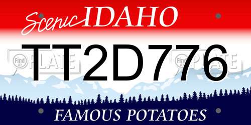 TT2D776 Idaho License Plate