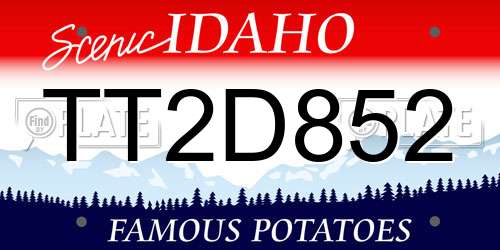 TT2D852 Idaho License Plate