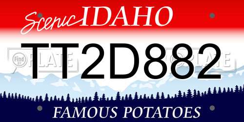 TT2D882 Idaho License Plate