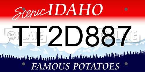 TT2D887 Idaho License Plate