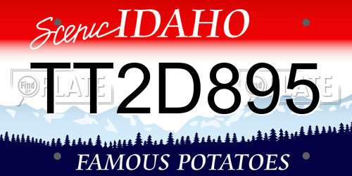 TT2D895 Idaho License Plate