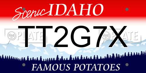 TT2G7X Idaho License Plate